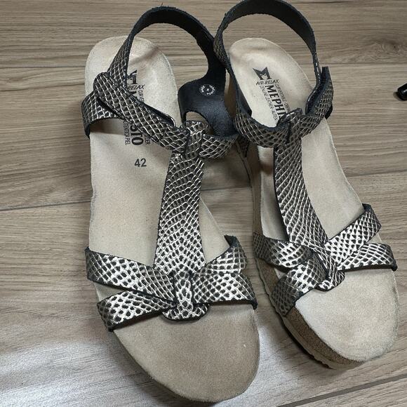 Mephisto‎ shoes 42 Strappy Wedge Sandals Comfortable - Picture 3 of 8